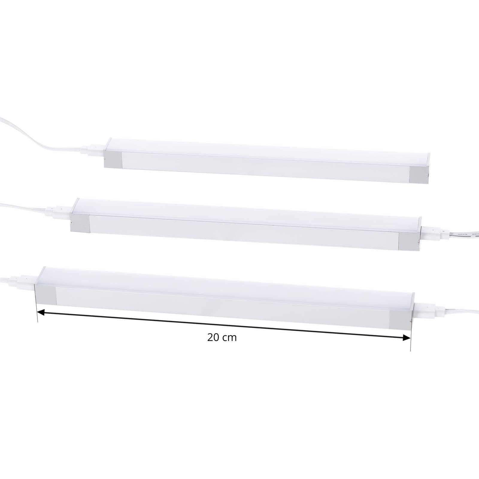 Prios Esbena LED-Unterbauleuchte CCT 20 cm 3er-Set von PRIOS