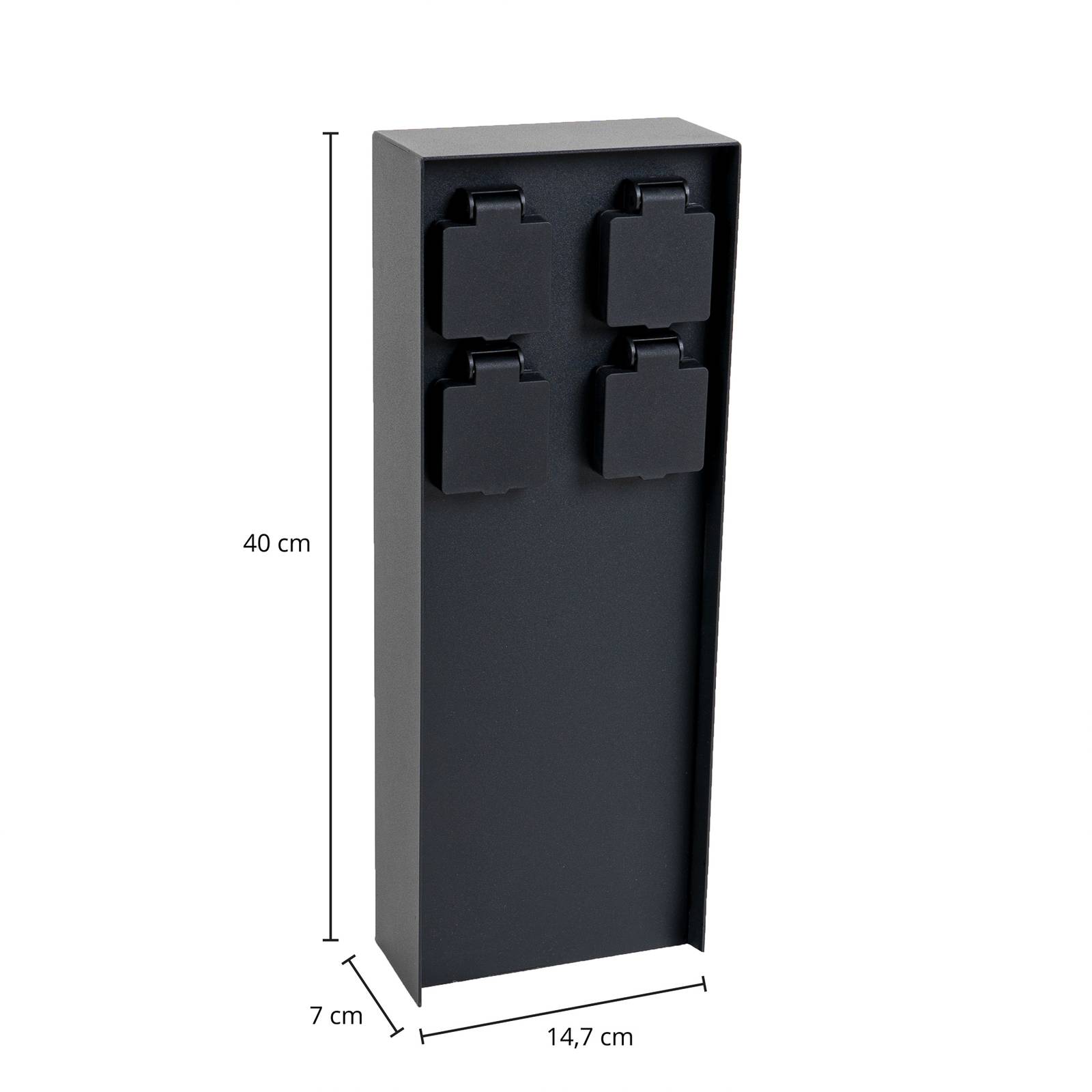 Prios Foranda Energiesäule, 4er, schwarz, 40 cm von PRIOS