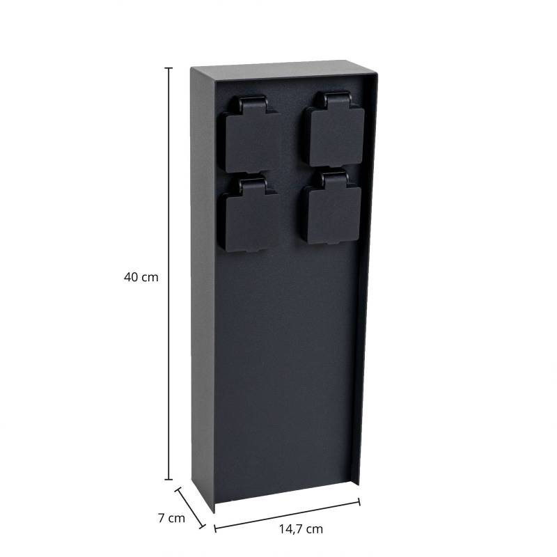 Prios Foranda Energiesäule, 4er, schwarz, 40 cm von PRIOS