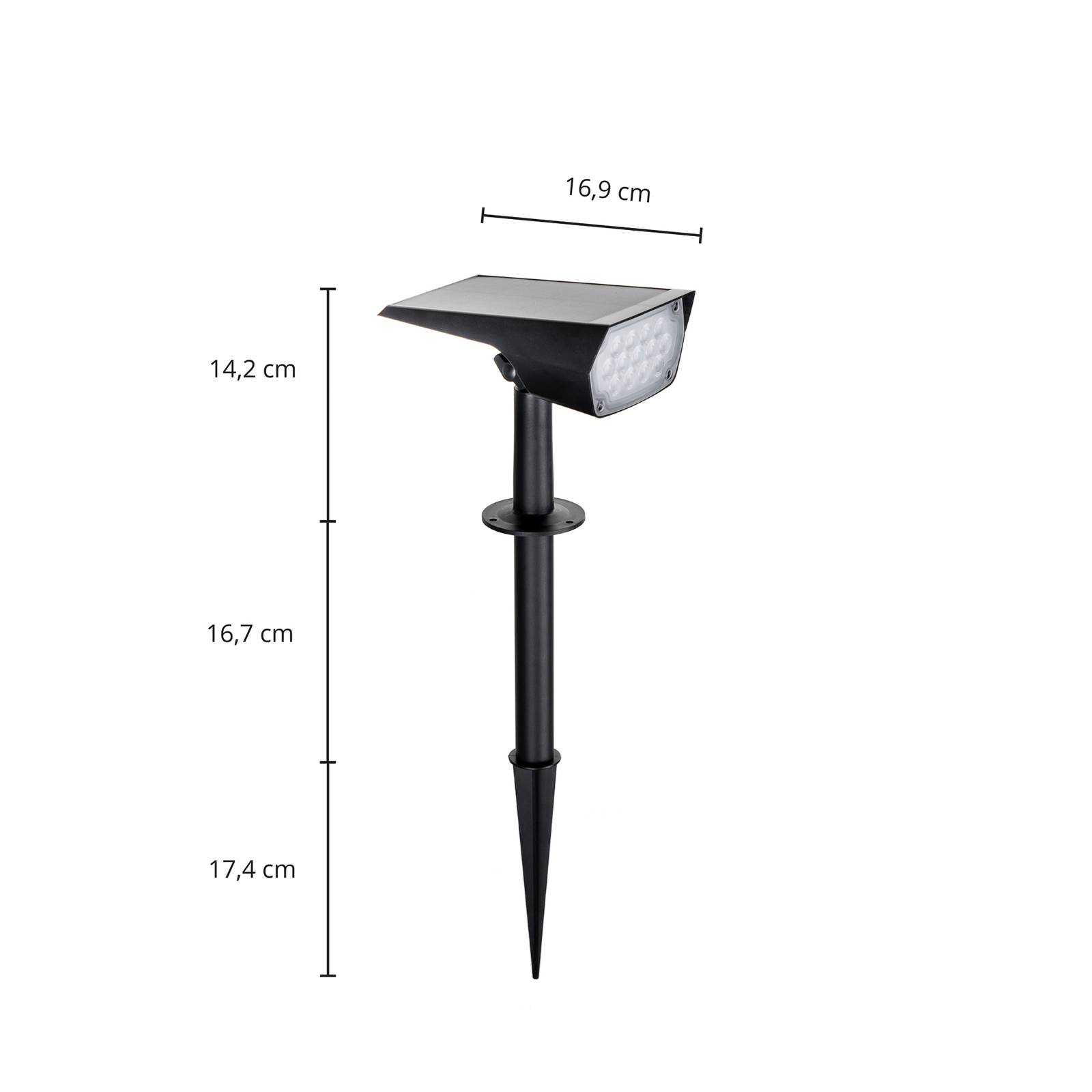 Prios Helier LED-Solarstrahler mit Erdspieß von PRIOS