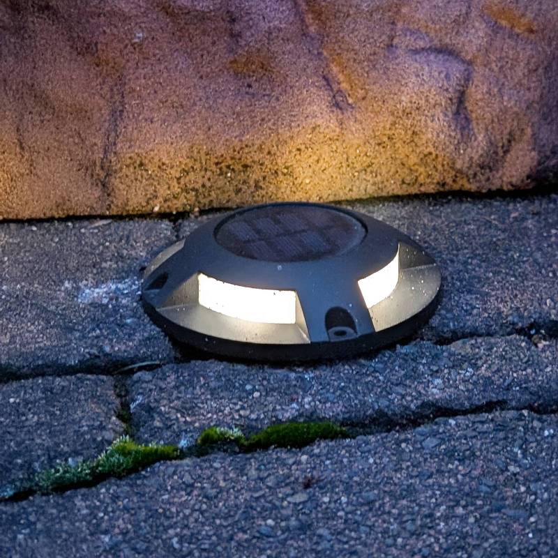 Prios LED-Solar-Bodenstrahler Selius, anthrazit, IP67 von PRIOS