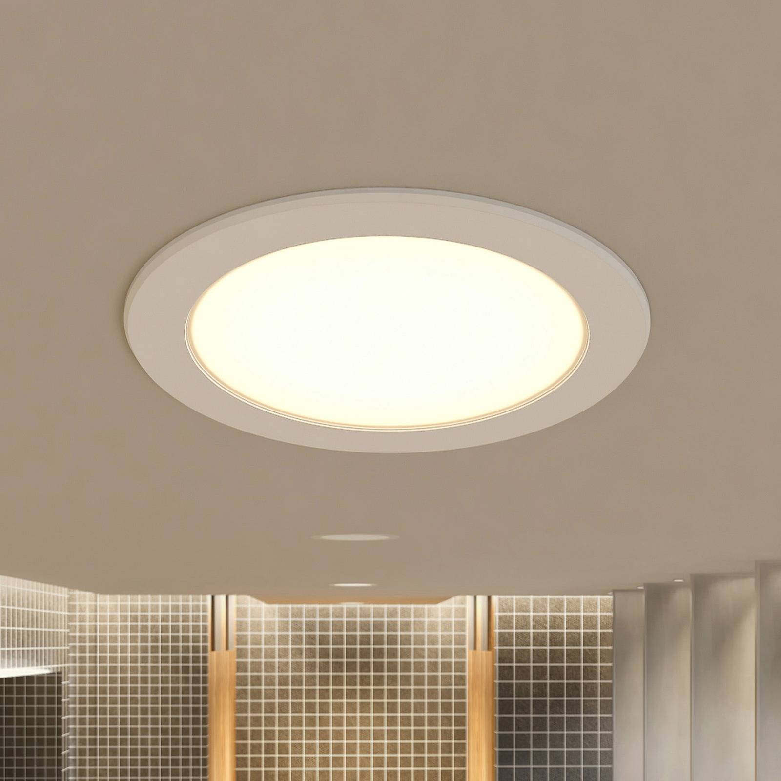 Prios LED-Einbaulampe Rida, 22,5cm, 25W, 10er, CCT, dimmbar von PRIOS