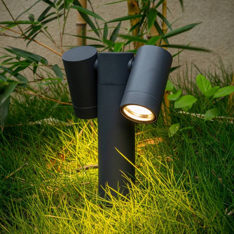 Prios Erdspießstrahler Tulimar, 40 cm, schwarz, 2-flammig von PRIOS