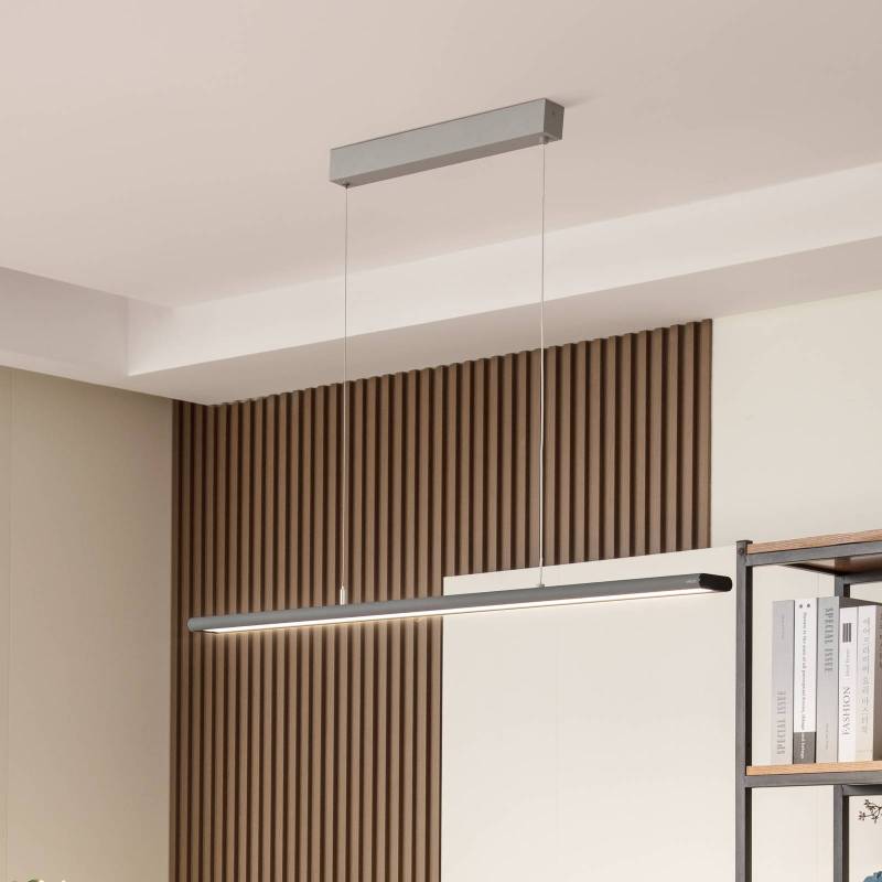 Prios Zyair LED-Büro-Hängeleuchte silber DALI von PRIOS