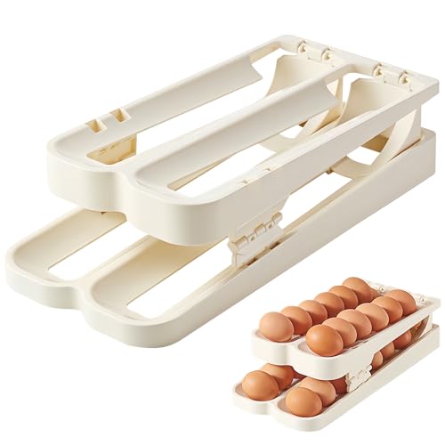 Eier Aufbewahrung Kühlschrank Faltbar: PRITOK 2 Schichten Automatisch Rollender Eierspender, 26-28 Eier Aufbewahrung, Eierhalter für Kühlschrank Geeignet für Zuhause, Küche, Kühlschrank, Platz Sparen Eier Aufbewahrung Kühlschrank Faltbar: PRITOK 2 Schichten Automatisch Rollender Eierspender, 26-28 Eier Aufbewahrung, Eierhalter für Kühlschrank Geeignet für Zuhause, Küche, Kühlschrank, Platz Sparen von PRITOK