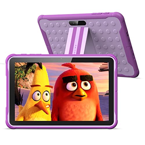 PRITOM 10 Inch Android 10.3G Phone Tablet, Child Lock, WiFi, 6000 mAh, Quad Core Processor, 2GB RAM, 32GB ROM, HD IPS Screen, for Children with Case (Purple) von PRITOM