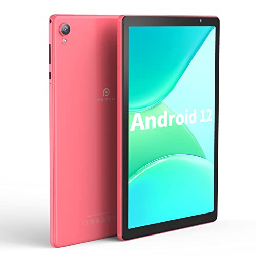PRITOM 10 Inch Android 12 Tablet, 6000 Mah, 32 GB ROM, Expandable to 512 GB, Quad Core Processor, 10 Inch Tablet, Android Tablets HD IPS Screen, Camera, Wi-Fi, Bluetooth, Tablet PC (Pink) von PRITOM