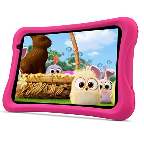 PRITOM Android 10, 8 Zoll Kinder-Tablet, Kindersicherung, Kinder-App, Quad-Core-Prozessor, 2 GB RAM, 32 GB ROM, HD-IPS-Bildschirm, Dual-Rückfahrkamera, mit Kinder-Tablet-Hülle (Rosa)… von PRITOM