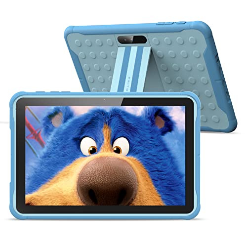 PRITOM Children's Tablet 10 Inch, Android 10.3G Phone Tablet, Child Lock, WiFi Tablet for Child, 6000 mAh, Quad Core Processor, 2GB RAM, 32GB ROM, HD IPS Screen, Tablet for Children with Case (Blue) von PRITOM