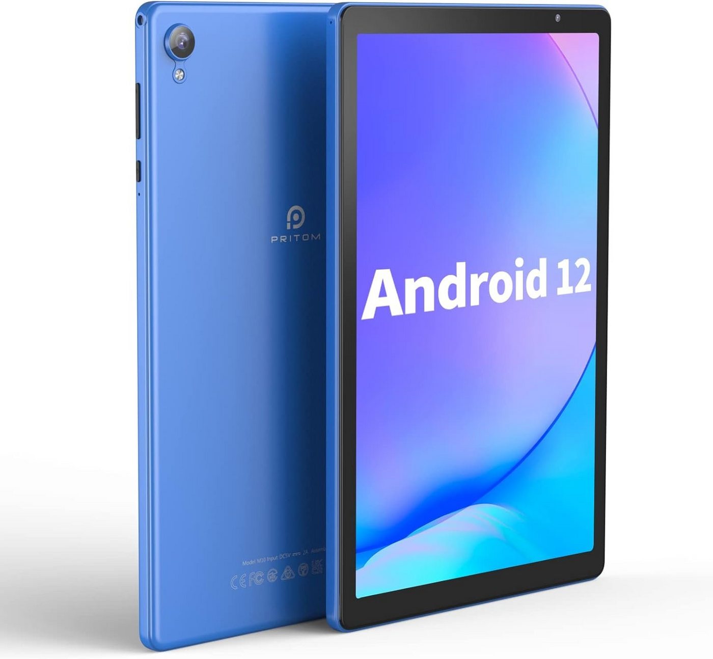 PRITOM M10 Tablet (10, 32 GB, Android 12, 2,4G, Tablet Expand to 512GB, Quad Core Processor,HD IPS Screen,Dual Kamera)" von PRITOM