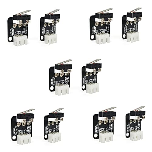PRIZOM 10 Stück 3D-Drucker Teil Endstopp Endschalter 3-polig kompatibel mit CNC RAMPS 1.4 RepRap 3D-Drucker für -10 10S, S4, S5 von PRIZOM