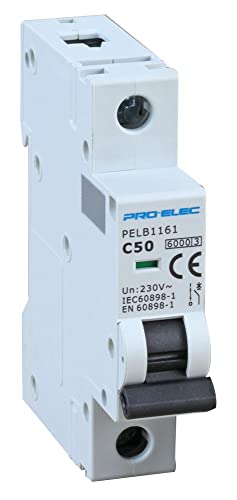 50 A einpolig, MCB, C-Kurve, 6 kA 50 A einpolig, MCB, C-Kurve, 6 kA von PRO-ELEC