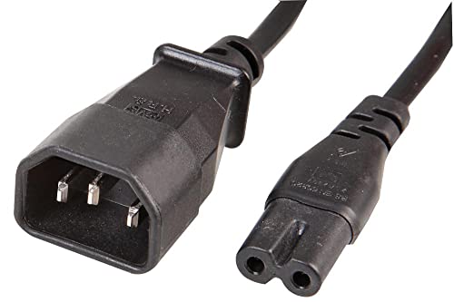 PRO ELEC PEL01426 Netzkabel IEC C7 auf IEC C14, 5 m, Schwarz von PRO-ELEC