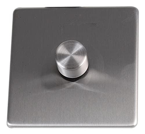 PRO ELEC PELB1139 Schraubenloser Dimmschalter, 1-Gang, 1-Wege, 250 W, Edelstahl PRO ELEC PELB1139 Schraubenloser Dimmschalter, 1-Gang, 1-Wege, 250 W, Edelstahl von PRO-ELEC