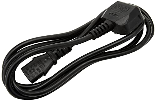 Pro Elec PE01057 Netzkabel, UK-Stecker auf IEC C13-Buchse, 2 m, Schwarz von PRO-ELEC