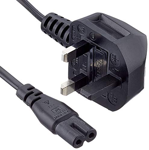 Pro Elec PEL00419 Netzkabel mit UK-Stecker auf IEC C7, 8, 2 m, schwarz von PRO-ELEC