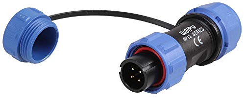 Rundgewinde-Stecker, 4-polig, 5-8 mm, IP68 von PRO-ELEC