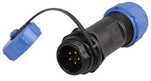 Rundgewinde Stecker Inline Plug, 5-polig, 5-8mm, IP68 von PRO-ELEC