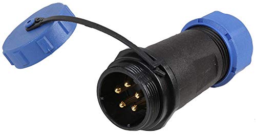 Rundgewinde Stecker Inline Plug, 5-polig, 7-12mm, IP68 von PRO-ELEC