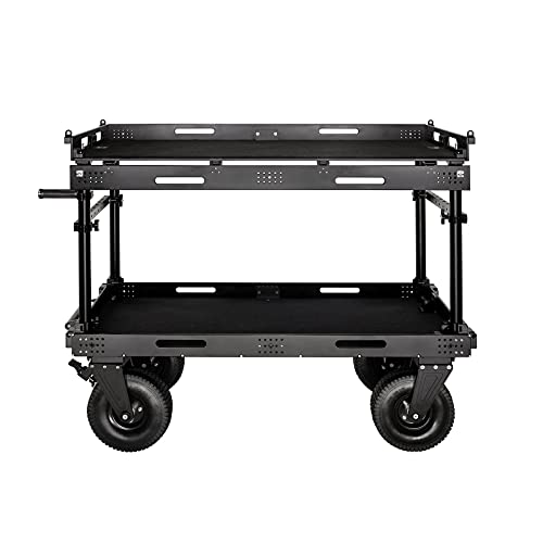 PROAIM 48-Zoll-Atlas V2-Videoproduktionskamerawagen für Film/Studio/Bühne. Nutzlast bis zu 500 kg. Inklusive Räder mit Schwalbenschwanzverriegelung und verstellbaren Griffen (ATLS-V2-48) von PROAIM