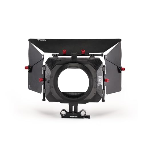 PROAIM MB-600 Camera Sonnenschutz Matte Box für Kameraobjektive bis 95mm | Für 15mm Rail Rod Support Rig, für DSLR Video Kamera Camcorder (P-MB-600) von PROAIM