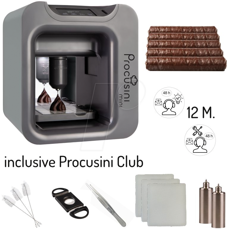 PROCUSINI 00058M - 3D-Schokodrucker, Procusini mini, Premium-Paket von PROCUSINI