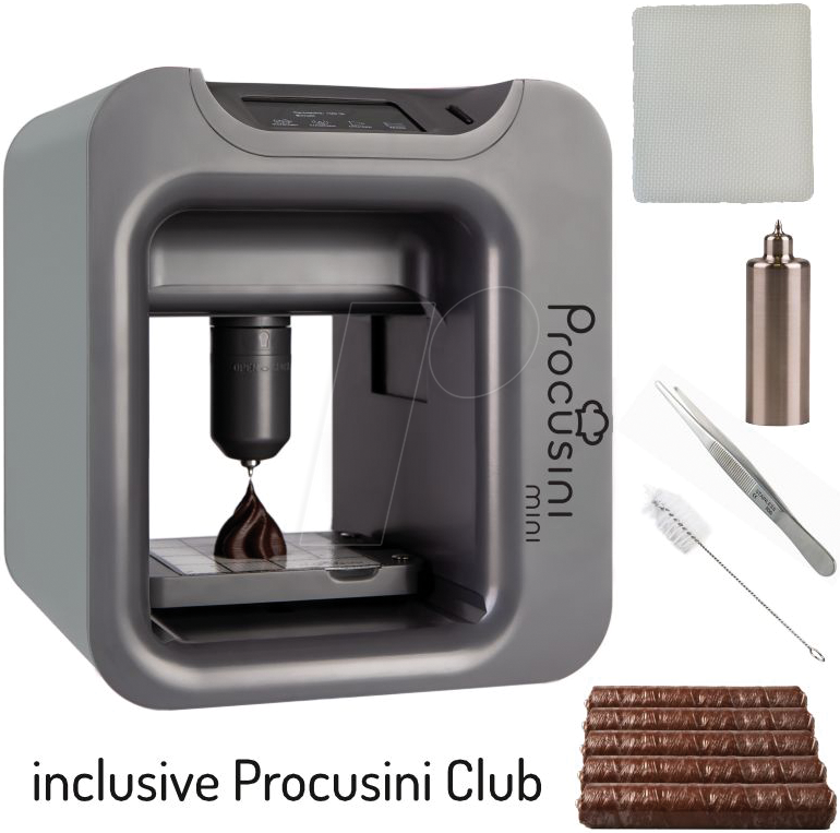 PROCUSINI 00060M - 3D-Schokodrucker, Procusini mini, Starter-Paket von PROCUSINI