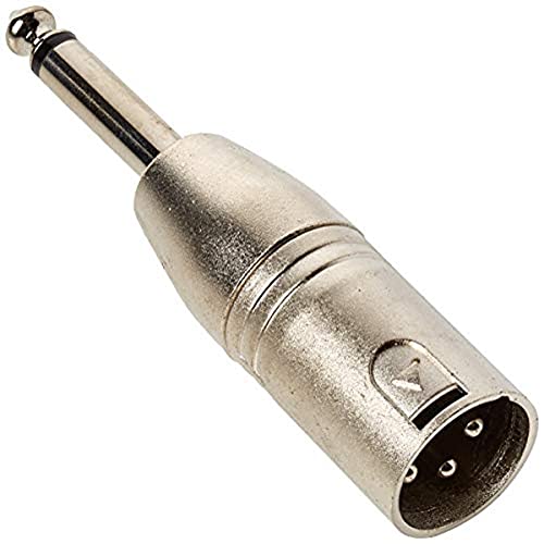 Proel AT300 XLR 3-Pin 6.3 mm Silber Adapter Cable – Adapter für Kabel (XLR 3-Pin, 6.3 mm, Male Connector/Female Connector, Silber, Metall) von PROEL