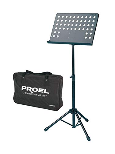 Professioneller Notenständer mit perforiertem Metallständer und Notenständer von PROEL