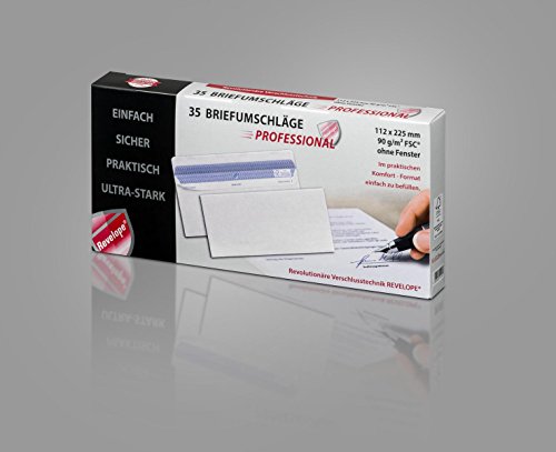 PROFESSIONAL 30051783 MAILmedia Briefumschlag REVELOPE, 112 x 225 mm, ohne Fenster von PROFESSIONAL