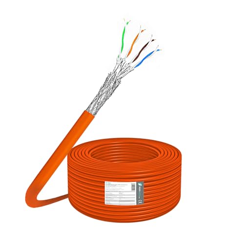 ProfiPatch Cat 7 Netzwerkkabel Verlegekabel Ethernet Kabel 10 Gbit 1000 MHz Datenkabel S/FTP AWG23 PIMF LSZH Simplex orange 100m ProfiPatch Cat 7 Netzwerkkabel Verlegekabel Ethernet Kabel 10 Gbit 1000 MHz Datenkabel S/FTP AWG23 PIMF LSZH Simplex orange 100m von PROFIPATCH.COM