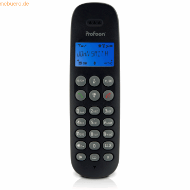 PROFOON Profoon PDX-300 TRIPLE DECT-Telefon mit 3 Mobilteilen Schwarz von PROFOON