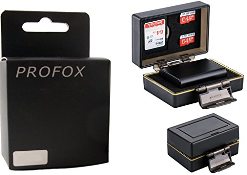 2-1 Speicherkarten und Akku Schutzbox Universal (56 x 38 x 21 mm) - Wasserdicht - von PROFOX