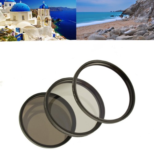 Filter Komplettset 58mm für Digitalkameras bestehend aus UV MC Filter/Polfilter Zirkular/Graufilter ND4 z.B. Canon EF-S 18-55mm (IS) Olympus ED 1:3.5-5.6/14-42mm u.v.a. von PROFOX