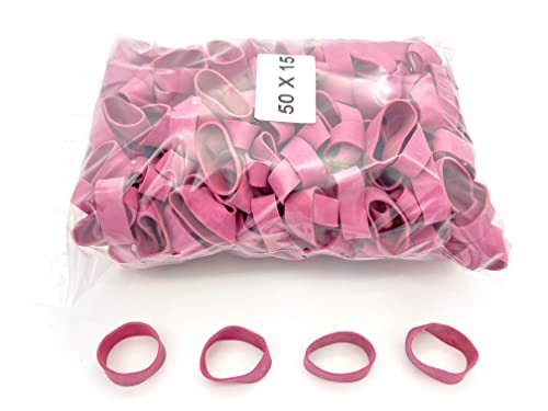 Progom - Gummibänder – 50 (Ø32) mm x 15 mm – Farbe Rosa – Beutel mit 1 kg von PROGOM