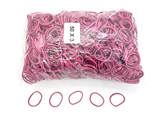 Progom - Gummibänder – 50 (Ø32) mm x 3 mm – Farbe Rosa – Beutel mit 1 kg von PROGOM