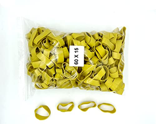 Progom - Gummibänder – 60 (Ø38) mm x 15 mm – Gelb – 1 kg Beutel von PROGOM