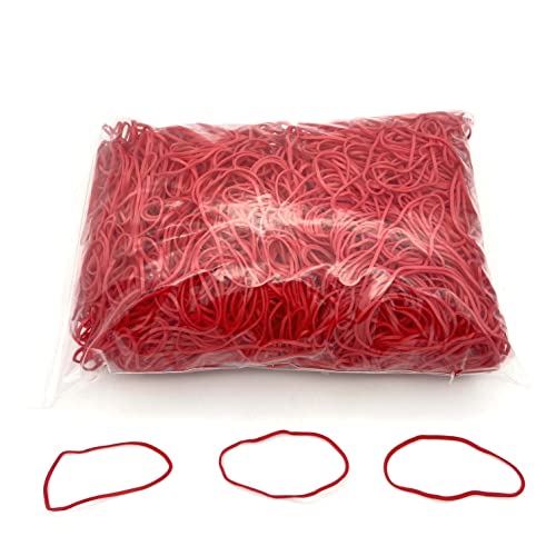 Progom - Gummibänder ohne Latex (TPR) – 100 (Ø64) mm x 2 mm – Farbe Rot – Beutel mit 1 kg von PROGOM