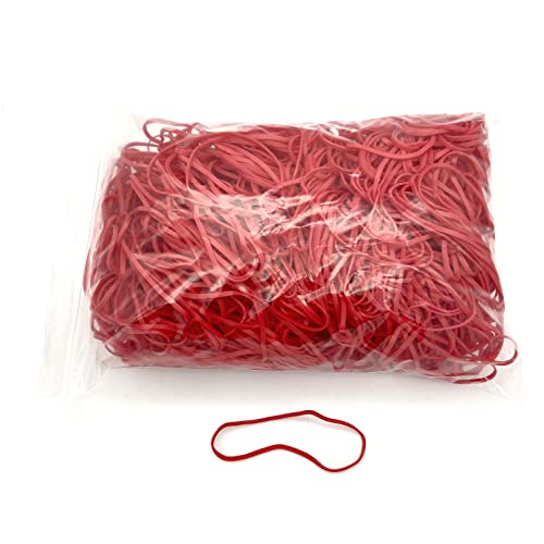 Progom - Gummibänder ohne Latex (TPR) – 120 (Ø76) mm x 3 mm – Farbe Rot – Beutel mit 1 kg von PROGOM