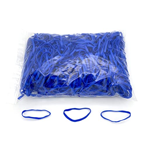 Progom - Gummibänder ohne Latex (TPR) – 80 (Ø50) mm x 5 mm – Farbe Blau – Beutel mit 1 kg von PROGOM