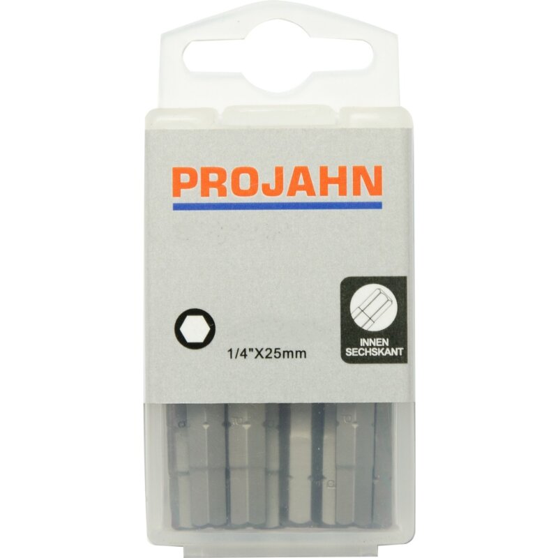 Projahn Bit 6,3 (1/4") für Innensechskant-Schrauben 3,0 mm x 25 mm - 10 Stück von PROJAHN Präzisionswerkzeuge GmbH