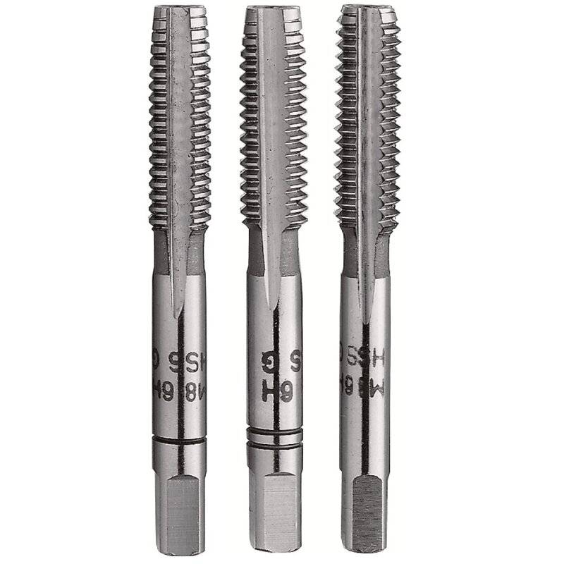 Projahn Handgewindebohrersatz 3-teilig HSS-G DIN 352 BSW Grobgewinde (BS 84) - 7/32 Zoll von PROJAHN Präzisionswerkzeuge GmbH