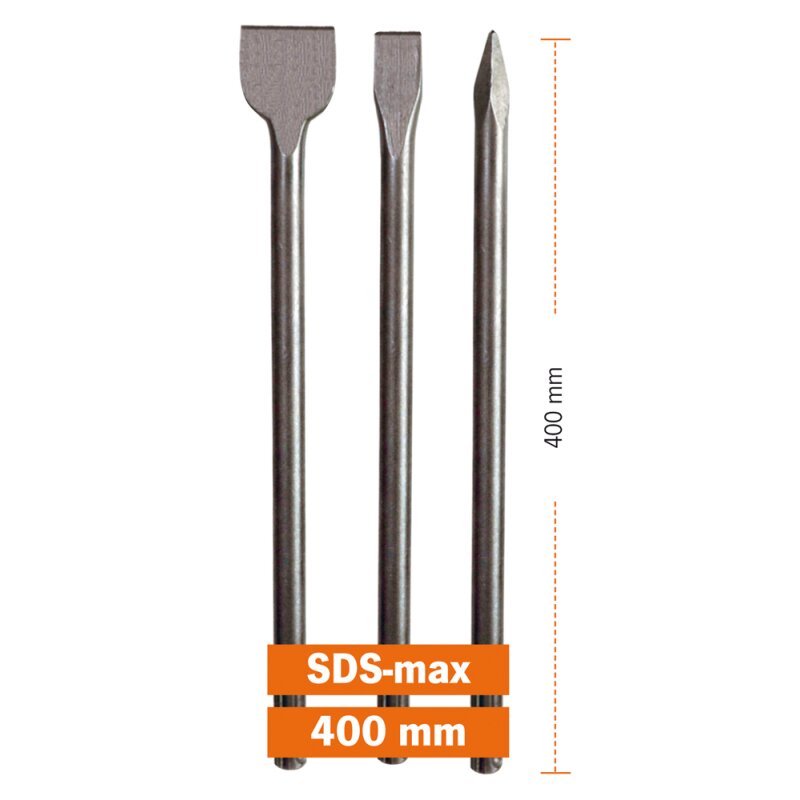 Projahn Sortiment Spitz-, Spat- und Flachmeißel 400 mm SDS-max - 3-teilig Projahn Sortiment Spitz-, Spat- und Flachmeißel 400 mm SDS-max - 3-teilig von PROJAHN Präzisionswerkzeuge GmbH