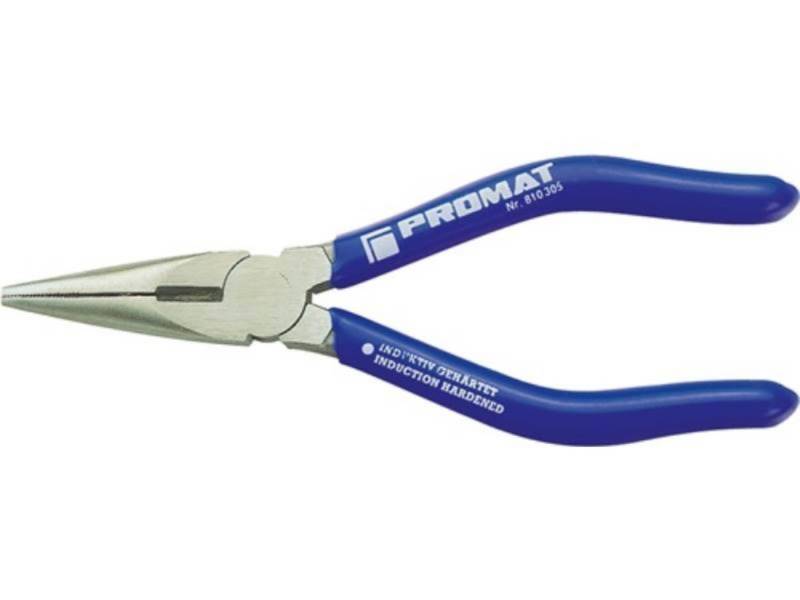 PROMAT PROMAT Flachrundzange Länge 145 mm flach-rund gerade poliert Kunsts Radio von PROMAT