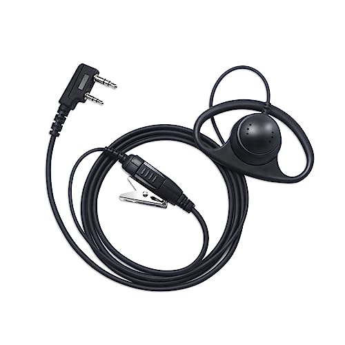 PROMAXPOWER Headset Funkgerät 2 Pin Kompatibel mit Kenwood Baofeng UV-5R 777 888S UV-82 TH-22AT TH-25 TK-3100, D-förmiges Ohrhörer Inklusive PTT-Mikrofon, Headset Funkgerät PROMAXPOWER Headset Funkgerät 2 Pin Kompatibel mit Kenwood Baofeng UV-5R 777 888S UV-82 TH-22AT TH-25 TK-3100, D-förmiges Ohrhörer Inklusive PTT-Mikrofon, Headset Funkgerät von PROMAXPOWER