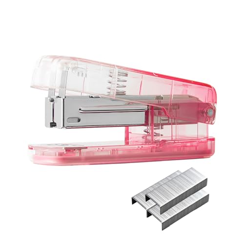 PROMISE FLOURISH Farbhefter mit 1000 Standardklammern, 20 Blatt Büro-Desktop-Hefter (Rosa) von PROMISE FLOURISH