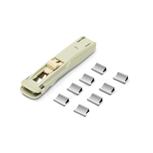 PROMISE FLOURISH Multifunktionaler Push Clip Halter mit 8 Nachfüllclips, 40 Blatt Kapazität, für Büro Zuhause Schule (Grün) von PROMISE FLOURISH