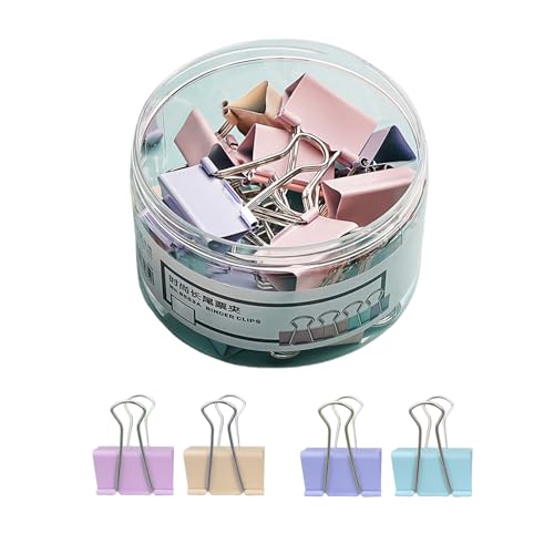 PROMISE FLOURISH Papierbinder-Clips, 12 Stück, bunte Metallklammern, langer Schwanz, für Zuhause, Schule, Büro (5 cm) von PROMISE FLOURISH