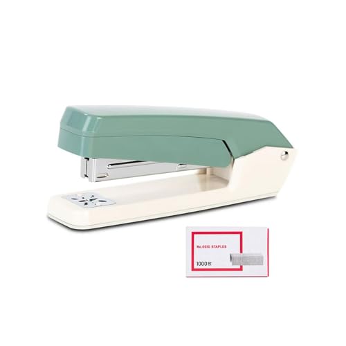 PROMISE FLOURISH Tacker Rotary Hefter mit 1000 Heftklammern, 360 Grad drehbarer Hefter für Büro Schule Zuhause (Grün) von PROMISE FLOURISH