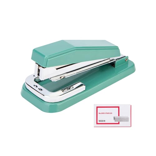 PROMISE FLOURISH Tacker Rotary Hefter mit 1000 Heftklammern, Multifunktionaler Arbeitssparender Hefter für Büro Schule Zuhause (Grün) von PROMISE FLOURISH